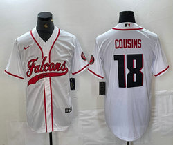 Nike Atlanta Falcons #18 Kirk Cousins White Joint Authentic Stitched baseball jersey