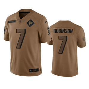 Nike Atlanta Falcons #7 Bijan Robinson 2023 Brown Salute To Service Authentic Stitched NFL Jersey