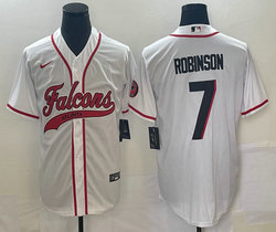 Nike Atlanta Falcons #7 Bijan Robinson White Joint Authentic Stitched baseball jersey