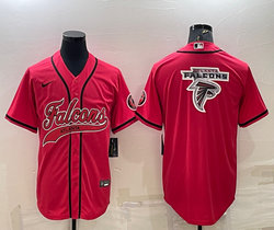 Nike Atlanta Falcons Red Joint Team Logo Authentic Stitched baseball jersey