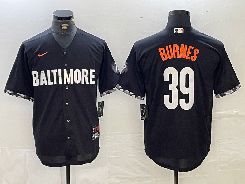 Nike Baltimore Orioles #39 Corbin Burnes Black City Game Authentic Stitched MLB Jersey