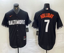 Nike Baltimore Orioles #7 Jackson Holliday Black 2023 City Stitched Baseball Jersey
