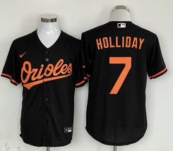 Nike Baltimore Orioles #7 Jackson Holliday Black Game Authentic Stitched MLB Jersey