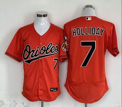 Nike Baltimore Orioles #7 Jackson Holliday Orange Flexbase Authentic Stitched MLB Jersey