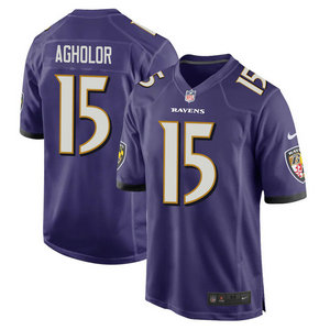 Nike Baltimore Ravens #15 Nelson Agholor Purple Vapor Untouchable Authentic Stitched NFL Jersey