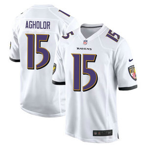 Nike Baltimore Ravens #15 Nelson Agholor White Vapor Untouchable Authentic Stitched NFL Jersey