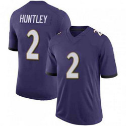 Nike Baltimore Ravens #2 JerseyTyler Huntley Purple Vapor Untouchable Authentic Stitched NFL Jersey