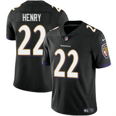 Nike Baltimore Ravens #22 Derrick Henry Black Vapor Untouchable Authentic Stitched NFL Jersey