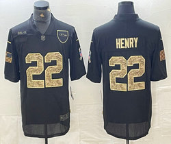 Nike Baltimore Ravens #22 Derrick Henry Camo 2020 salute to service Authentic Stitched NFL Jersey