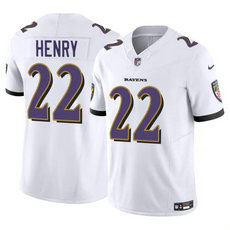 Nike Baltimore Ravens #22 Derrick Henry White Vapor Untouchable Authentic Stitched NFL Jersey