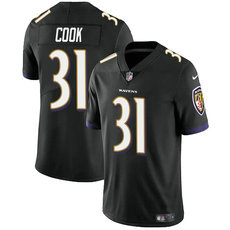 Nike Baltimore Ravens #33 Dalvin Cook Black Vapor Untouchable Authentic Stitched NFL Jersey