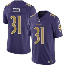 Nike Baltimore Ravens #33 Dalvin Cook Purple Rush Authentic Stitched NFL Jersey