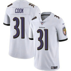 Nike Baltimore Ravens #33 Dalvin Cook White Vapor Untouchable Authentic Stitched NFL Jersey