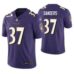 Nike Baltimore Ravens #37 Deion Sanders Purple Vapor Untouchable Authentic Stitched NFL Jersey