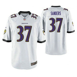 Nike Baltimore Ravens #37 Deion Sanders White Vapor Untouchable Authentic Stitched NFL Jersey