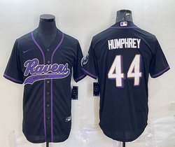 Nike Baltimore Ravens #44 Marlon Humphrey Black white number Joint Authentic Stitched baseball jersey