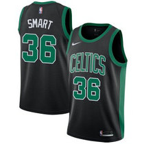 Nike Boston Celtics #36 Marcus Smart Black Game Authentic Stitched NBA jersey