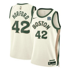 Nike Boston Celtics #42 Al Horford White 2024 City With Advertising Stitched NBA Jersey