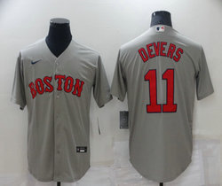 Nike Boston Red Sox #11 Rafael Devers Gray Game Authentic Stitched MLB Jersey