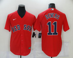 Nike Boston Red Sox #11 Rafael Devers Red Game Authentic Stitched MLB Jersey