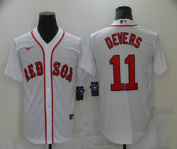 Nike Boston Red Sox #11 Rafael Devers White Game Authentic stitched MLB jersey