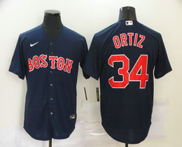 Nike Boston Red Sox #34 David Ortiz Navy Blue Game Authentic stitched MLB jersey