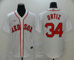 Nike Boston Red Sox #34 David Ortiz White Game Authentic Stitched MLB Jersey
