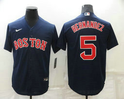 Nike Boston Red Sox #5 Enrique Hernandez Navy Game Authentic Stitched MLB Jersey