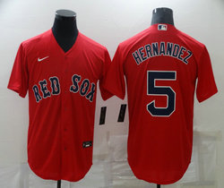 Nike Boston Red Sox #5 Enrique Hernandez Red Game Authentic Stitched MLB Jersey