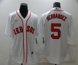 Nike Boston Red Sox #5 Enrique Hernandez White Game Authentic Stitched MLB Jersey