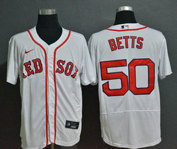 Nike Boston Red Sox #50 Mookie Betts White Flex Base Authentic Stitched MLB jersey
