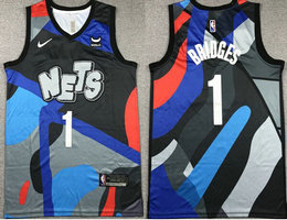 Nike Brooklyn Nets #1 Mikal Bridges 2024 City With Advertising Authentic Stitched NBA Jersey