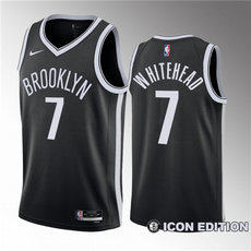 Nike Brooklyn Nets #7 Dariq Whitehead Black Stitched NBA Jersey