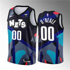 Nike Brooklyn Nets Custom 2024 Black City With Advertising Stitched NBA Jersey