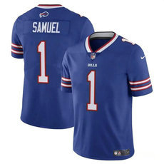 Nike Buffalo Bills #1 Curtis Samuel Blue Vapor Untouchable Authentic Stitched NFL Jersey