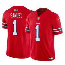 Nike Buffalo Bills #1 Curtis Samuel Red 2024 F.U.S.E. Authentic Stitched NFL Jersey