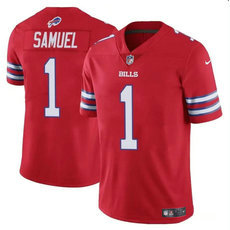 Nike Buffalo Bills #1 Curtis Samuel Red Vapor Untouchable Authentic Stitched NFL Jersey