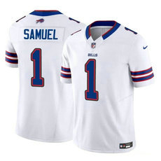 Nike Buffalo Bills #1 Curtis Samuel White 2024 F.U.S.E. Authentic Stitched NFL Jersey