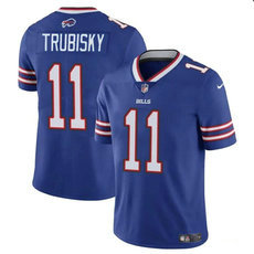 Nike Buffalo Bills #11 Mitch Trubisky Blue Vapor Untouchable Authentic Stitched NFL Jersey