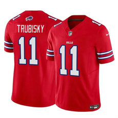 Nike Buffalo Bills #11 Mitch Trubisky Red 2024 F.U.S.E. Authentic Stitched NFL Jersey