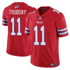 Nike Buffalo Bills #11 Mitch Trubisky Red Vapor Untouchable Authentic Stitched NFL Jersey