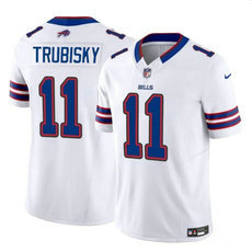 Nike Buffalo Bills #11 Mitch Trubisky White 2024 F.U.S.E. Authentic Stitched NFL Jersey