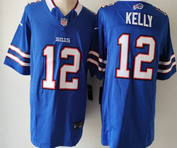 Nike Buffalo Bills #12 Jim Kelly Blue 2023 F.U.S.E. Authentic Stitched NFL Jersey