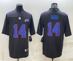 Nike Buffalo Bills #14 Stefon Diggs Black Throwback Authentic Stitched NFL Jersey