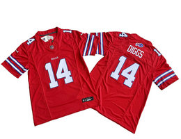 Nike Buffalo Bills #14 Stefon Diggs Red 2023 F.U.S.E Authentic Stitched NFL Jersey