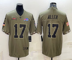 Nike Buffalo Bills #17 Josh Allen 2022 Salute To Service Authentic Stitched NFL jersey