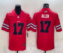 Nike Buffalo Bills #17 Josh Allen Red throwbalck Authentic Stitched NFL Jersey