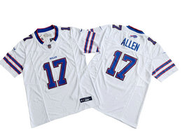 Nike Buffalo Bills #17 Josh Allen White 2023 F.U.S.E Authentic Stitched NFL Jersey