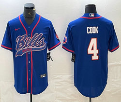 Nike Buffalo Bills #4 James Cook Blue Joint adults Authentic Stitched baseball jersey