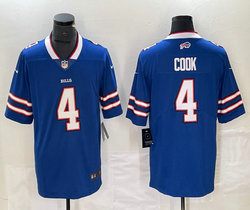 Nike Buffalo Bills #4 James Cook Blue Vapor Untouchable Authentic Stitched NFL Jersey